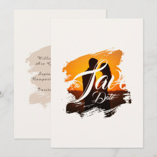 Faire-part de mariage avec photo moderne pour anno