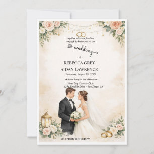 Faire-part de mariage avec superposition simple no