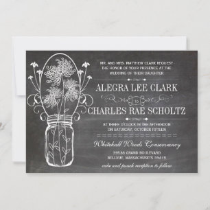 Faire-part de mariage avec typographie vintage et 