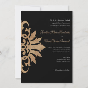 Faire-part de mariage Belize Scroll Flourish (tan/