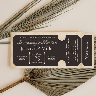 Faire-part de mariage Billet Vintage