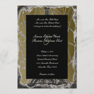 Faire-part de mariage Black and Gold Paris