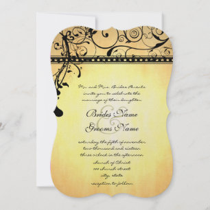 Faire-part de mariage Black Funky Grunge