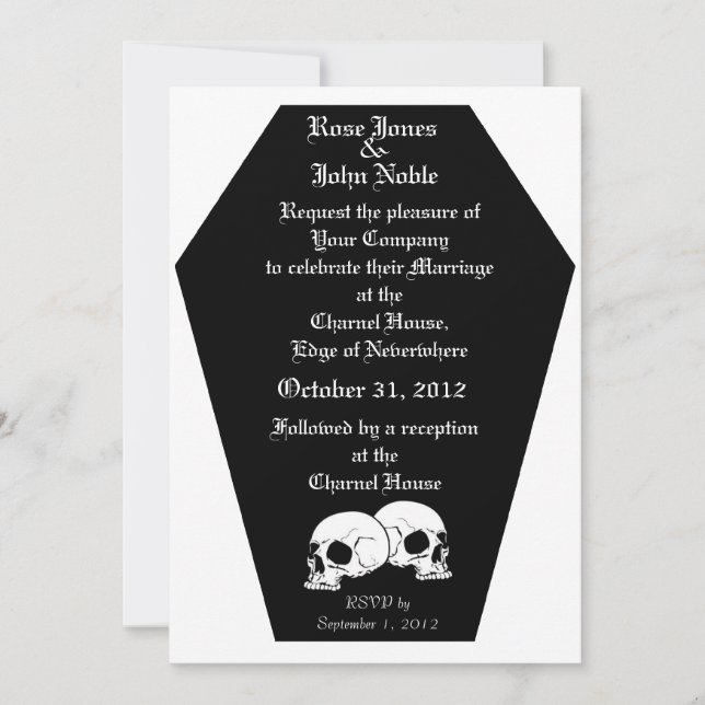 Faire-part de mariage (blanc) de bois d'ébène de (Devant)