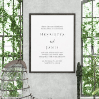 Faire-part de mariage blanc minimaliste