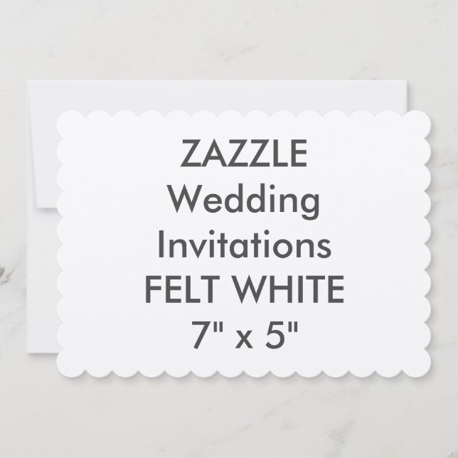 Faire-part de mariage BLANC SENTI 110 lb 7x5" (Devant)
