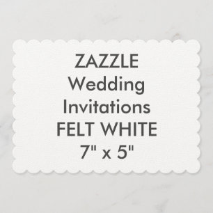 Faire-part de mariage BLANC SENTI 110 lb 7x5"