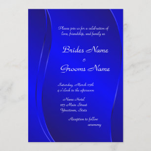 Faire-part de mariage bleu-foncé