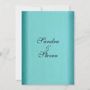 Faire-part de mariage bleu turquoise 5 po x 7 po