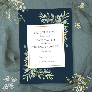 Faire-part de mariage Bleu verdure de haute mer