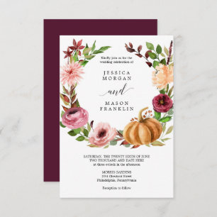 Faire-part de mariage Bliss d'automne