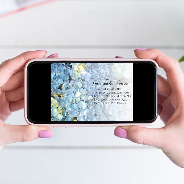 Faire-part de mariage Blue Hydrangea (Créateur téléchargé)