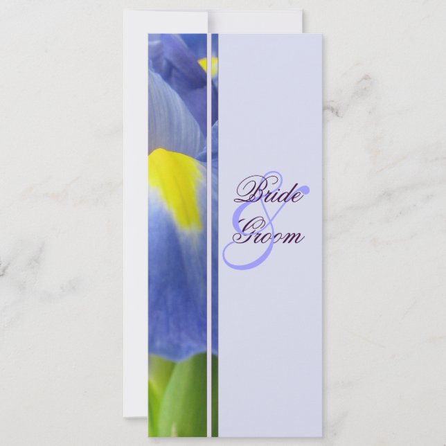 Faire-part de mariage Blue Iris (Devant)