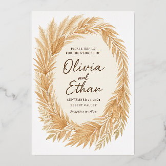 Faire-part de mariage Boho Chic – Herbe de Pampas 