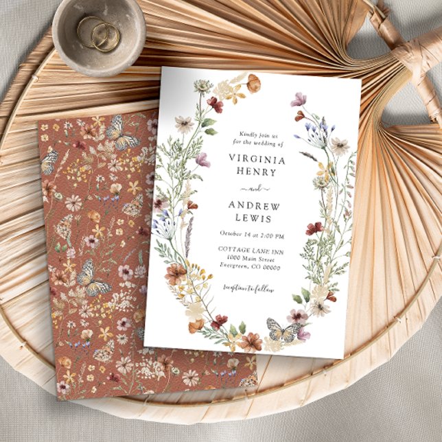 Faire-part de mariage Boho en terre cuite (Créateur téléchargé)