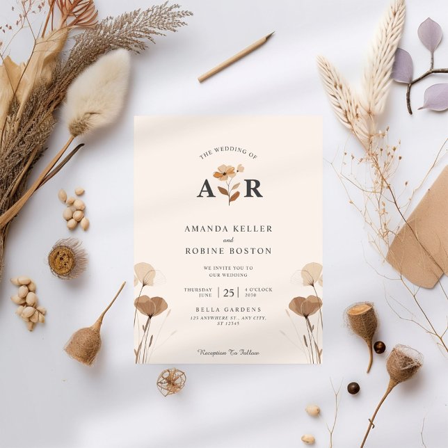 Faire-part de mariage Boho moderne (Créateur téléchargé)