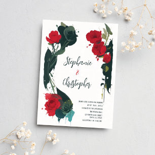 Faire-part de mariage Boho moderne - Floral Abstra