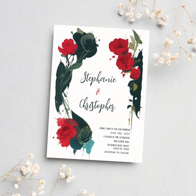 Faire-part de mariage Boho moderne - Floral Abstra (Créateur téléchargé)