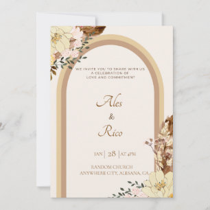 Faire-part de mariage Boho philippin