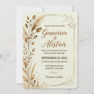Faire-part de mariage botanique artistique
