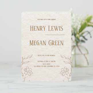 Faire-part de mariage botanique de luxe | Elégant