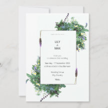 Faire-part de mariage botanique | Élégante fleur s