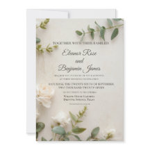 Faire-part de mariage botanique romantique vintage