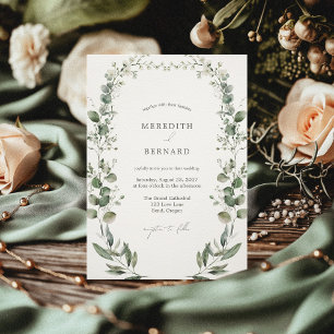 Faire-part de mariage botanique simple et élégant