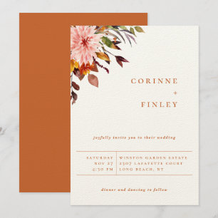 Faire-part de mariage Bouquet rustique d'automne