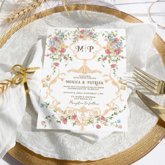 Faire-part de mariage Bridgerton inspiré victorien