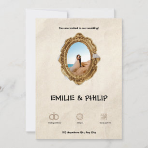 Faire-part de mariage Brown moderne