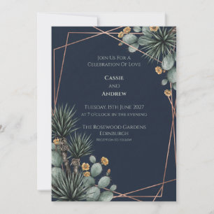 Faire-part de mariage Cactus d'Agave du désert som
