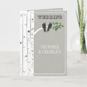 Faire-part de mariage Cage à oiseaux Oiseaux de l'