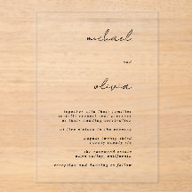 Faire-part de mariage calligraphié minimaliste