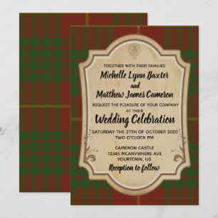 Faire-part de mariage Cameron Tartan