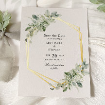 Faire-Part de Mariage Campagnard à la Végétation a