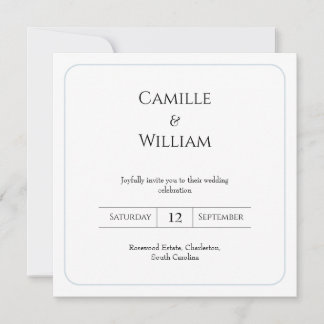 Faire-part de mariage carré Vintage Cottagecore