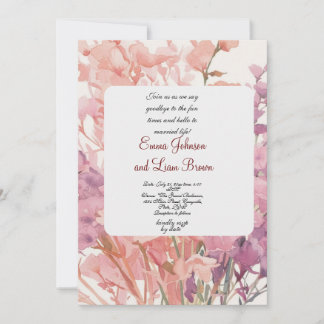 faire-part de mariage cart rose petit pétalforal