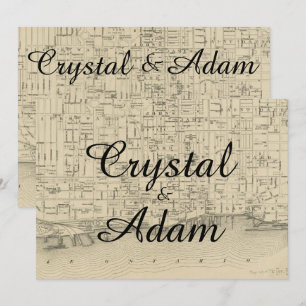 Faire-part de mariage Carte vintage Rustic Toronto