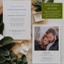 Faire-part de mariage catholique Bethany avec RSVP