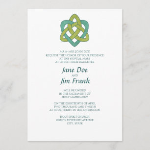 Faire-part de mariage catholique formel celtique
