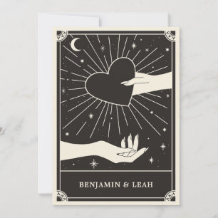Faire-part de mariage céleste du Tarot de Boho