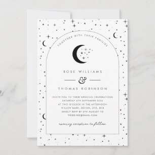Faire-part de mariage céleste en arc