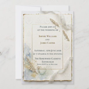 Faire-part de mariage celtique à motif de lavande 