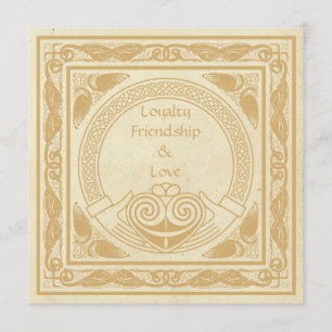 Faire-part de mariage celtique avec Claddagh.