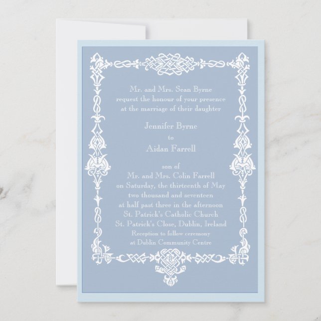 Faire-part de mariage celtique de vue - style 2 (Devant)