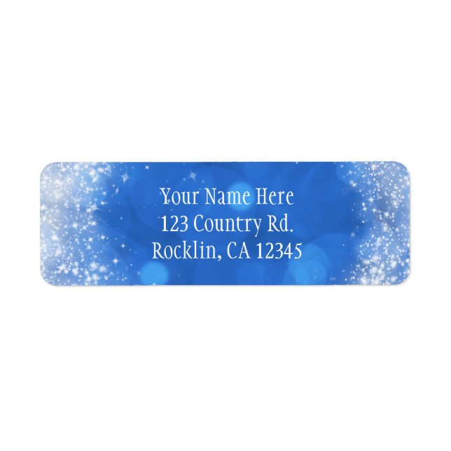 Faire-part de mariage Cendrillon étincelant bleu e (Devant)