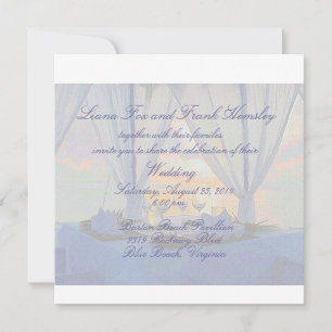 faire-part de mariage champagne de plage