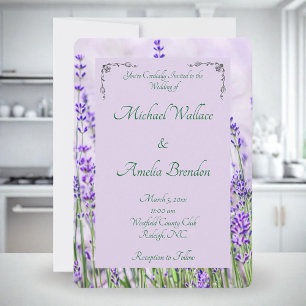 Faire-part de mariage Champs Lavande