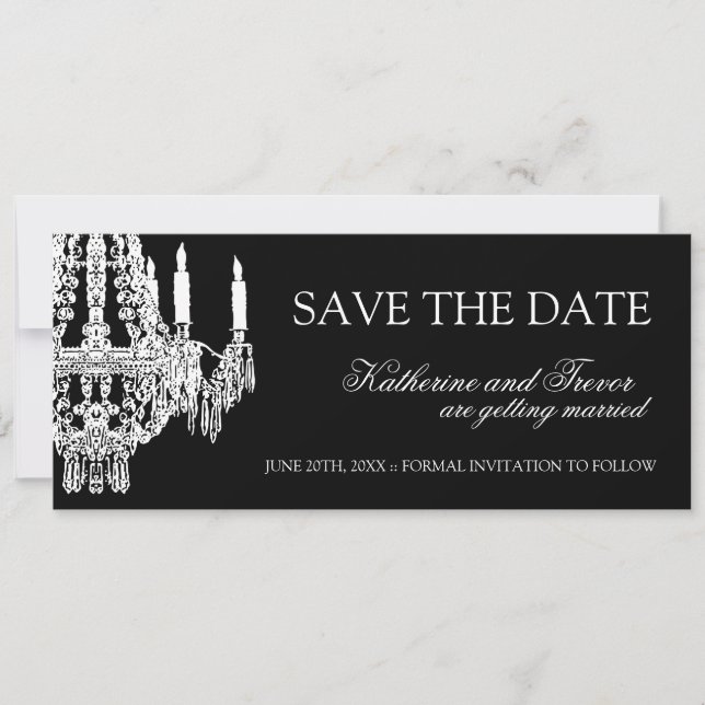 Faire part de mariage Chandelier Save the Date (Devant)